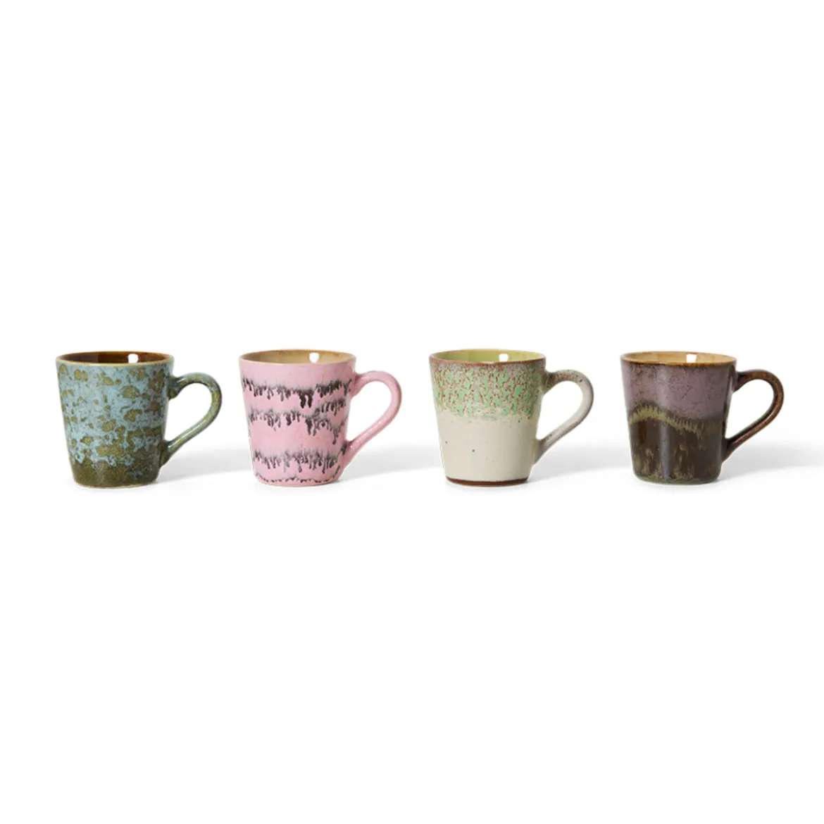 Set de 4 mugs Espresso 70s Brutalism