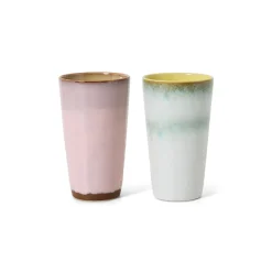 Set de 2 mugs latte 70s Fresco