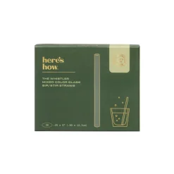 Set de 6 pailles Colorées en Verre Whistler