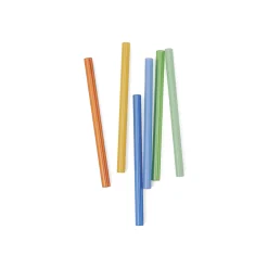 Set de 6 pailles Colorées en Verre Whistler