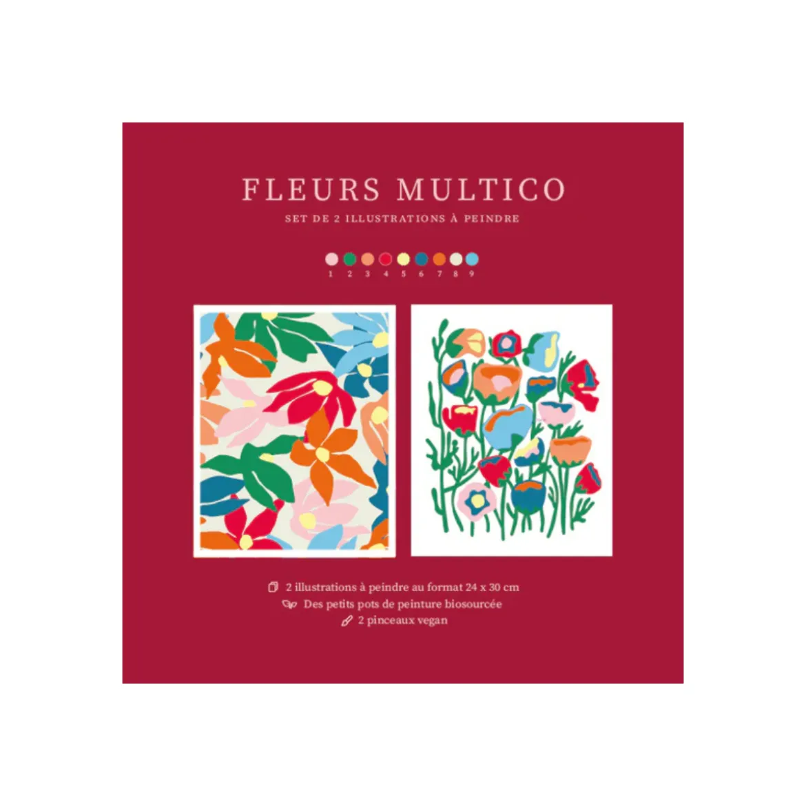 Set de peinture - Fleurs Multico