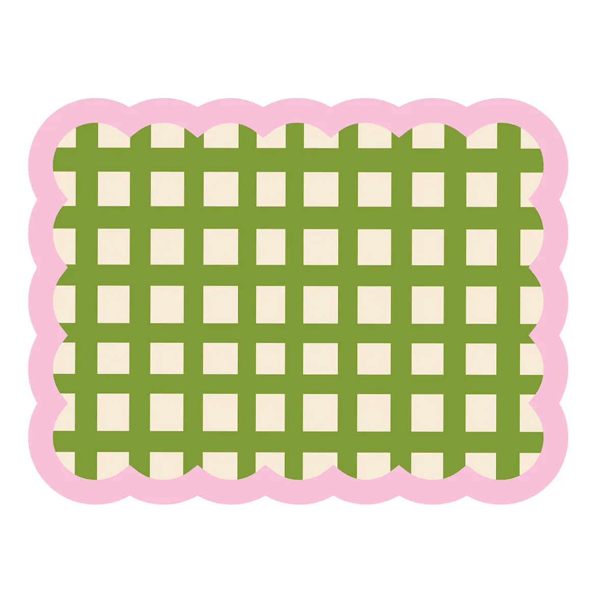 Set de table Biscotti à Carreaux - 38 cm x 48 cm - Kaki & Rose