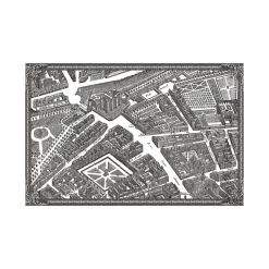 Set de table vinyle plan de Paris Turgot - La Bastille