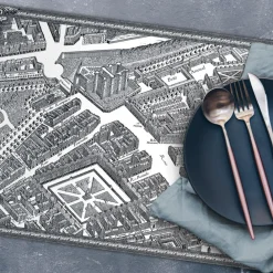 Set de table vinyle plan de Paris Turgot - La Bastille