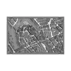 Set de table vinyle plan de Paris Turgot - Notre Dame