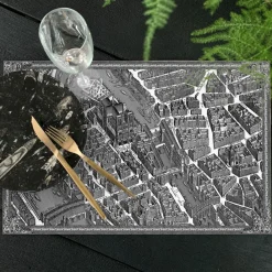 Set de table vinyle plan de Paris Turgot - Notre Dame