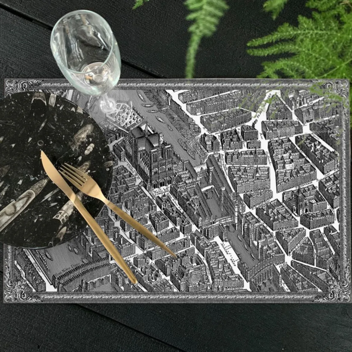 Set de table vinyle plan de Paris Turgot - Notre Dame