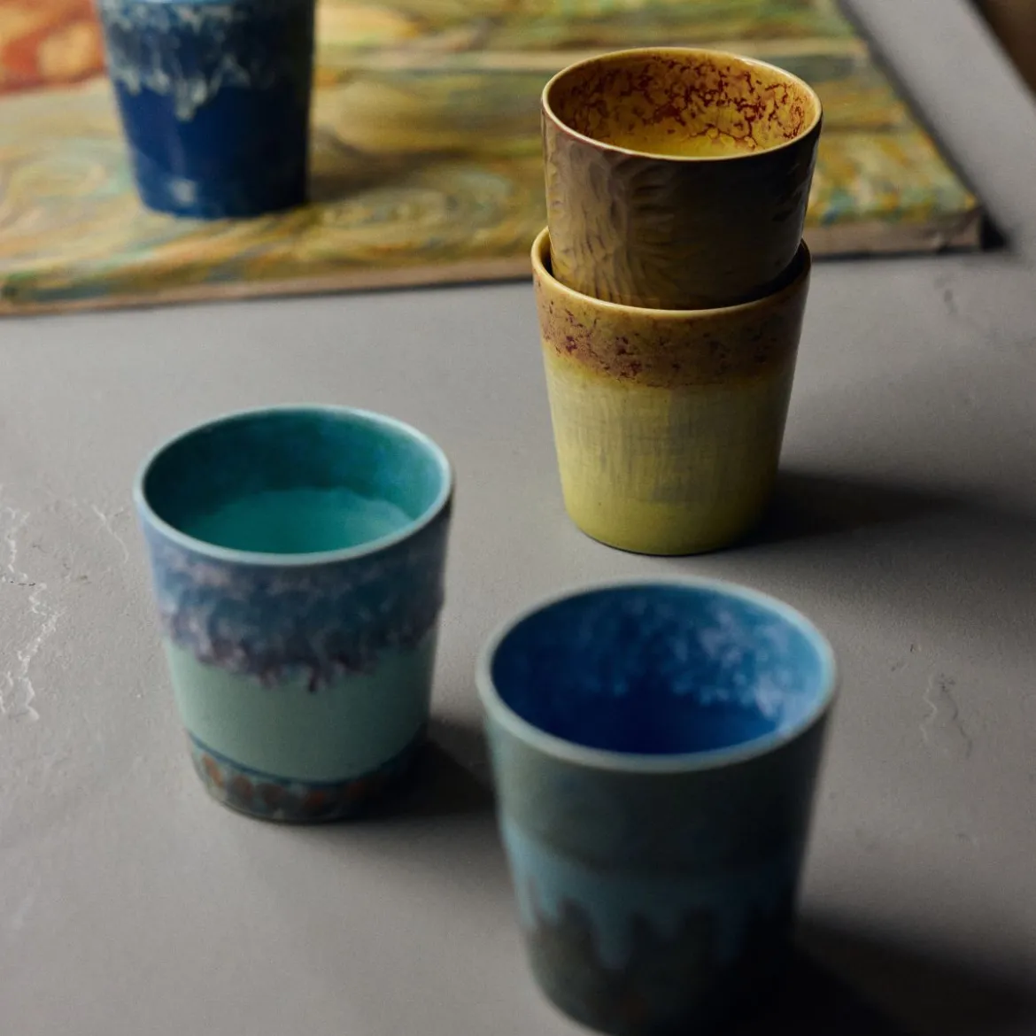 Set de 2 tasses à café 70s Van Gogh - Sunflowers