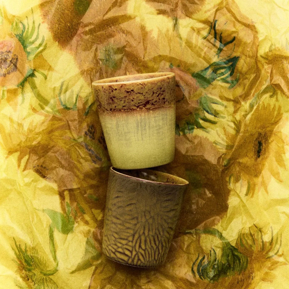 Set de 2 tasses à café 70s Van Gogh - Sunflowers