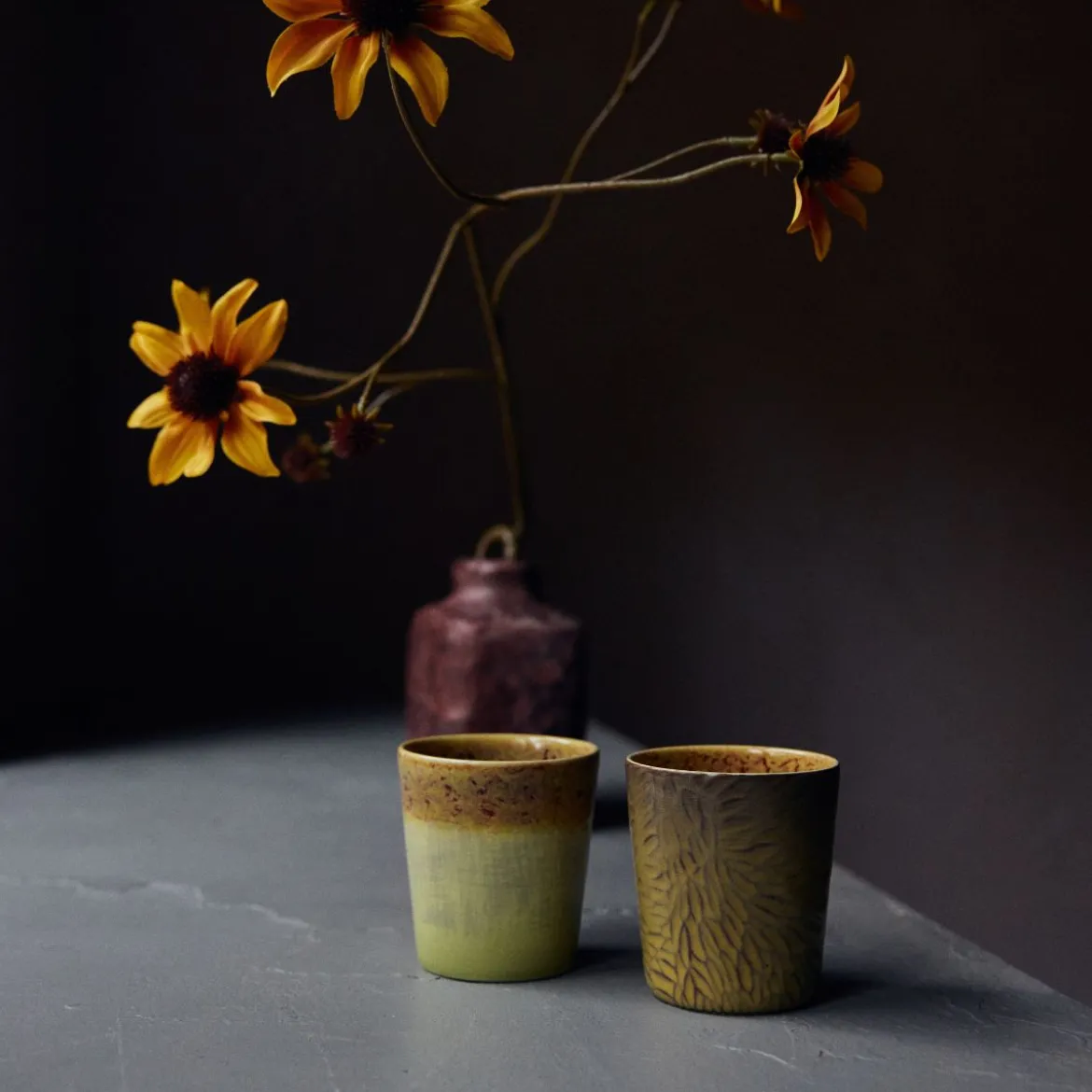 Set de 2 tasses à café 70s Van Gogh - Sunflowers