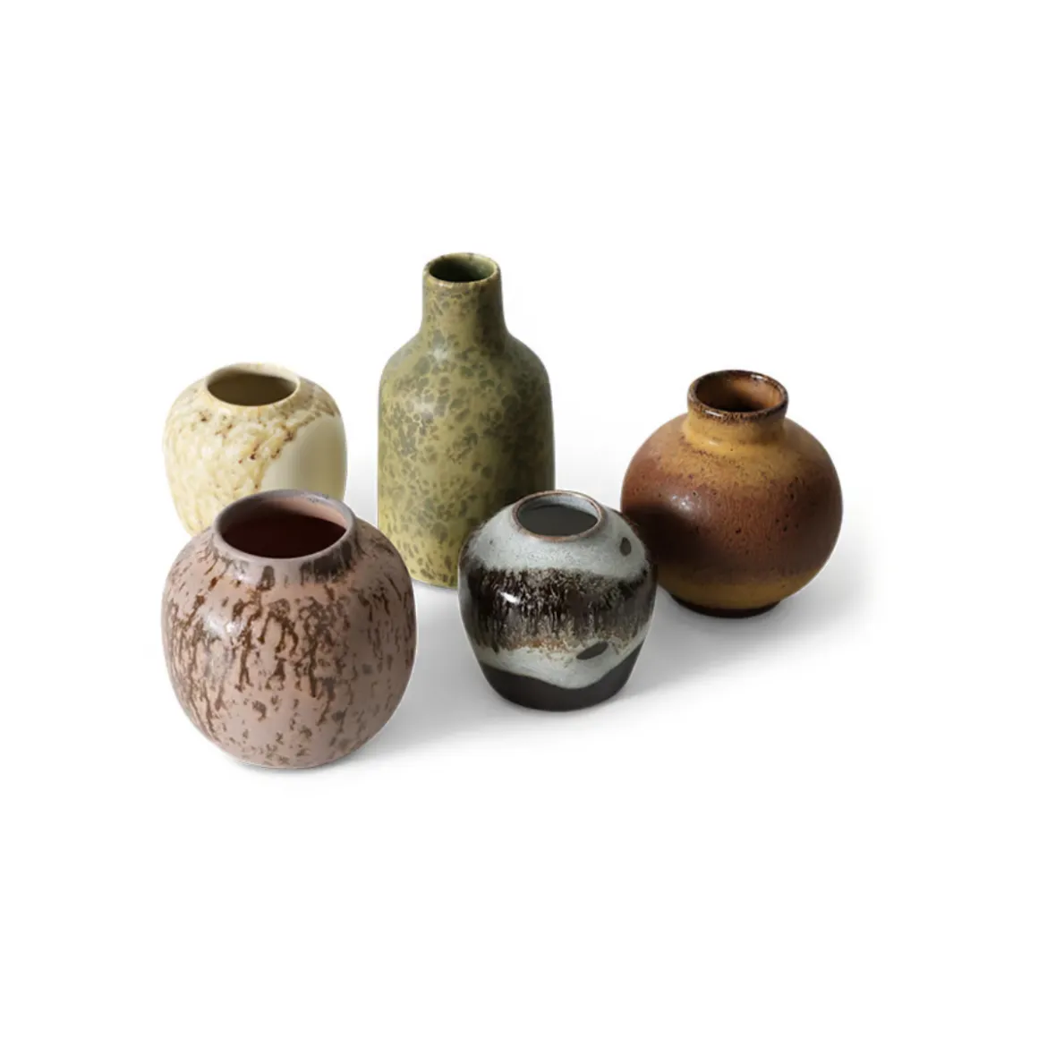 Set de 5 vases S 70s Ceramics