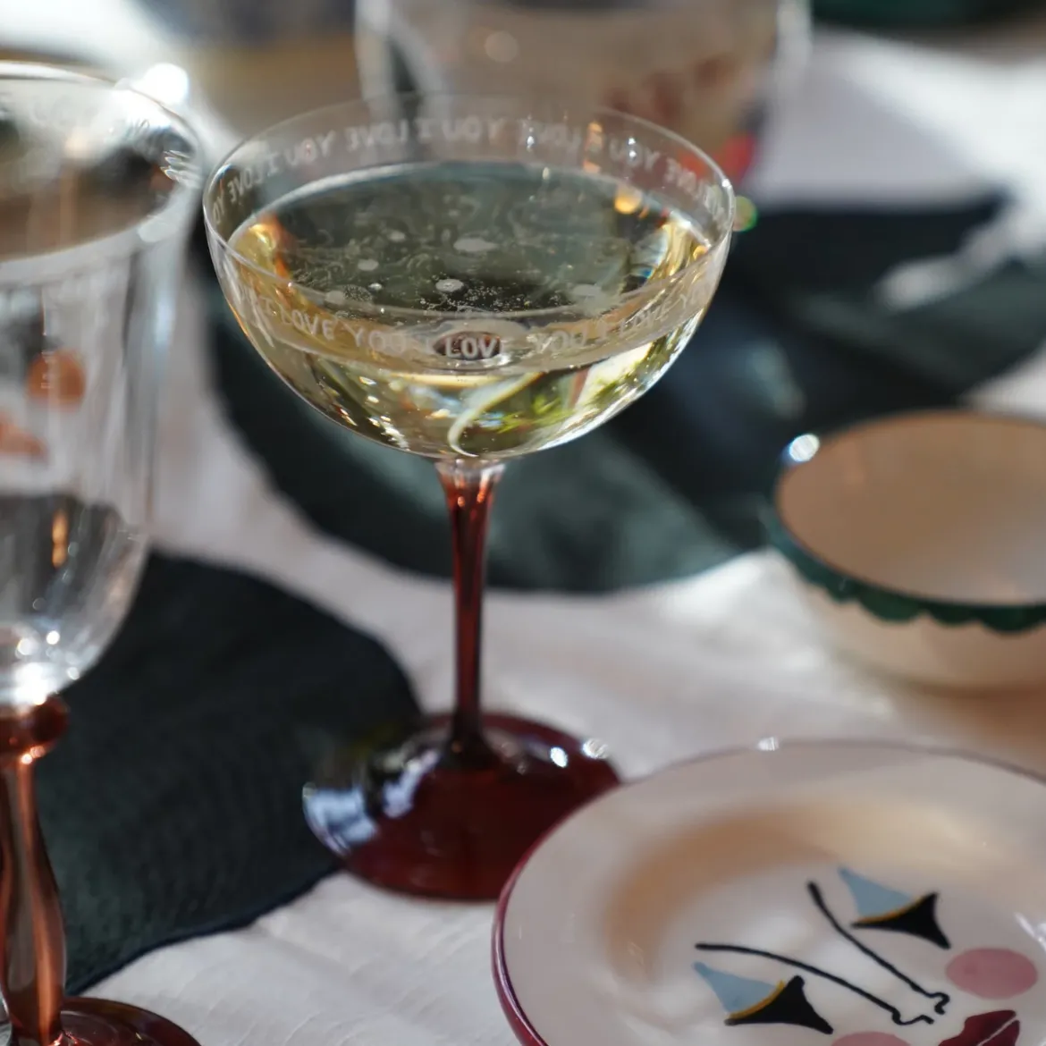 Set de 2 verres à Champagne - I Love You