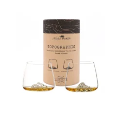 Set de 2 verres topographic Everest & Mont Blanc