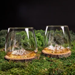 Set de 2 verres topographic Everest & Mont Blanc