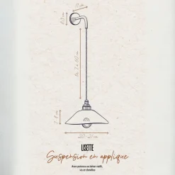 Suspension en applique Lisette en Terre Cuite
