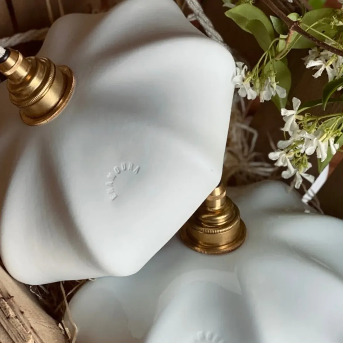Suspension en applique Maria en Porcelaine biscuit