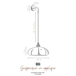 Suspension en applique Maria en Porcelaine émaillée