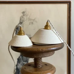 Suspension en applique Pitchoun en Grès chamotté Ivoire