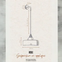 Suspension en applique Ursule en Terre Cuite