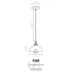 Suspension Pitchoun en Porcelaine biscuit