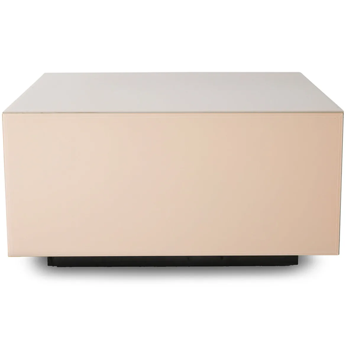 Table basse Bloc Miroir - 60 x 60 x 32 cm - Nude