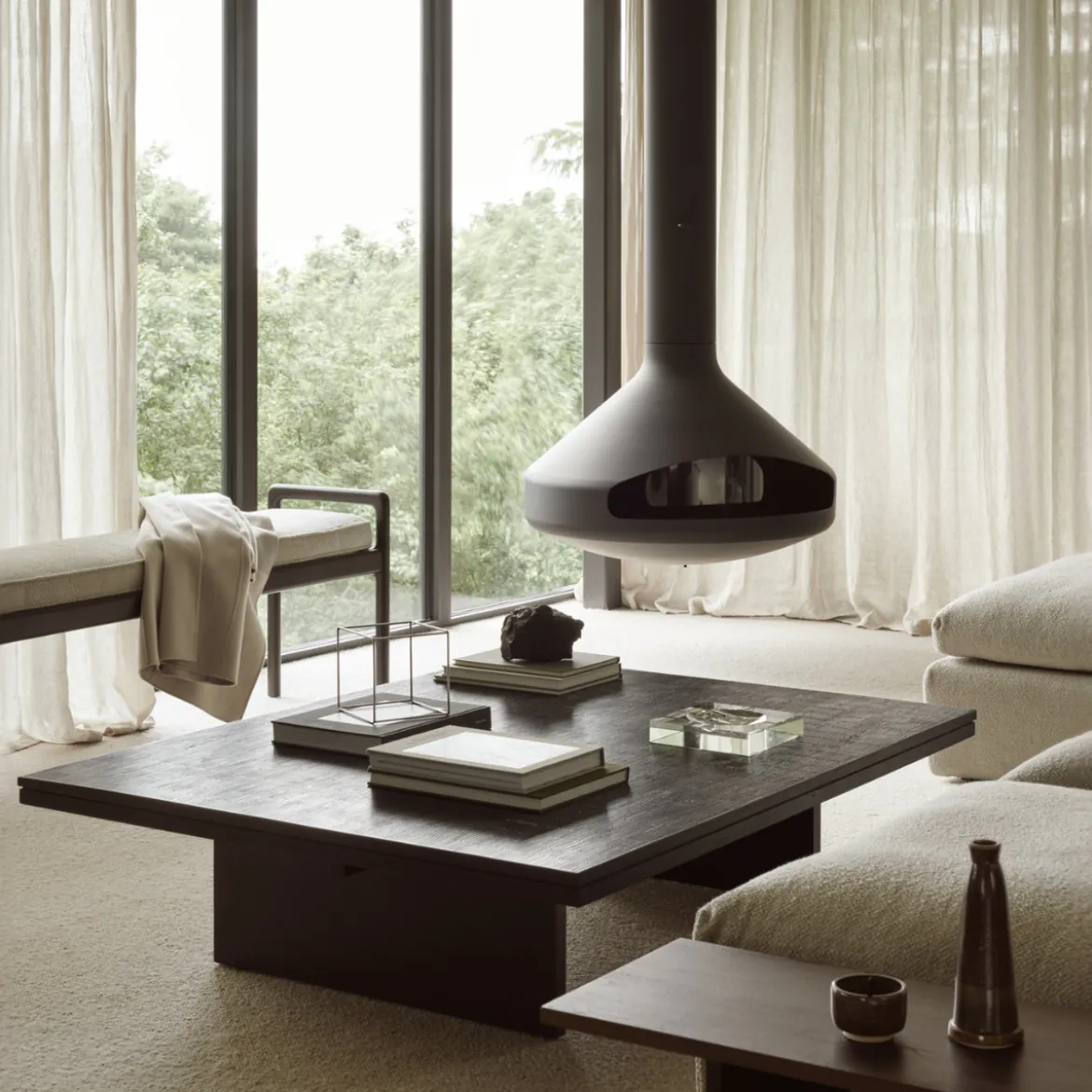 Table basse Grooves - Teck off Noir