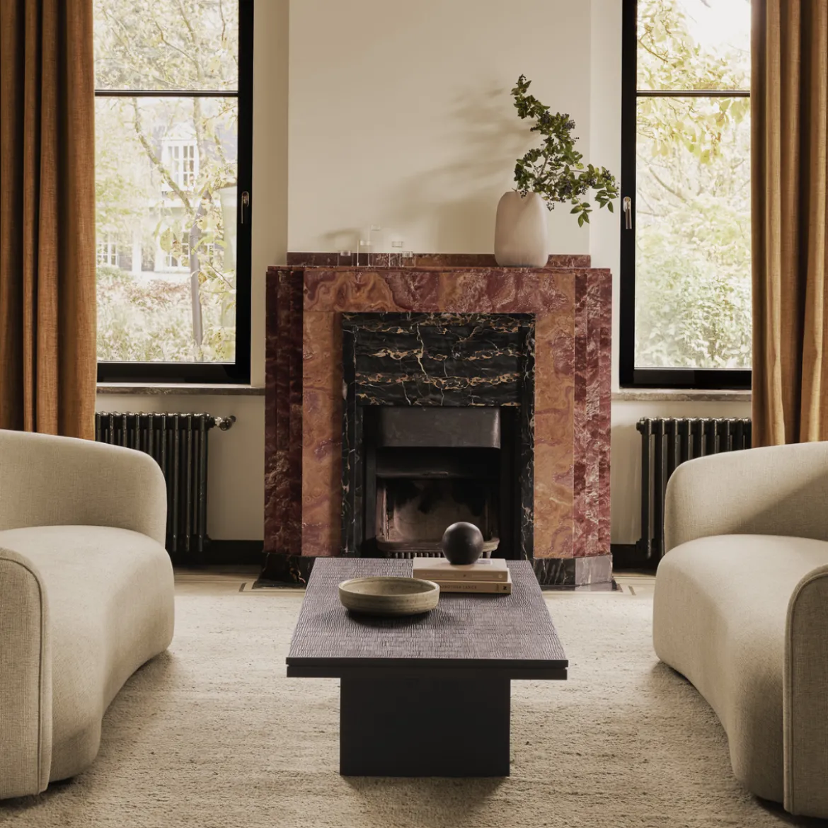 Table basse Grooves - Teck off Noir