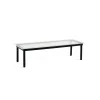 Table basse Kofi Chêne Massif Noir & Verre Roseau Clair - l 140 x L 50 x h 36 cm