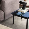 Table basse Kofi Chêne Massif & Verre Teinté Gris - l 60 x L 60 x h 36 cm