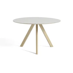 Table CPH20 Ronde Chêne huilé mat & Linoleum - Crème