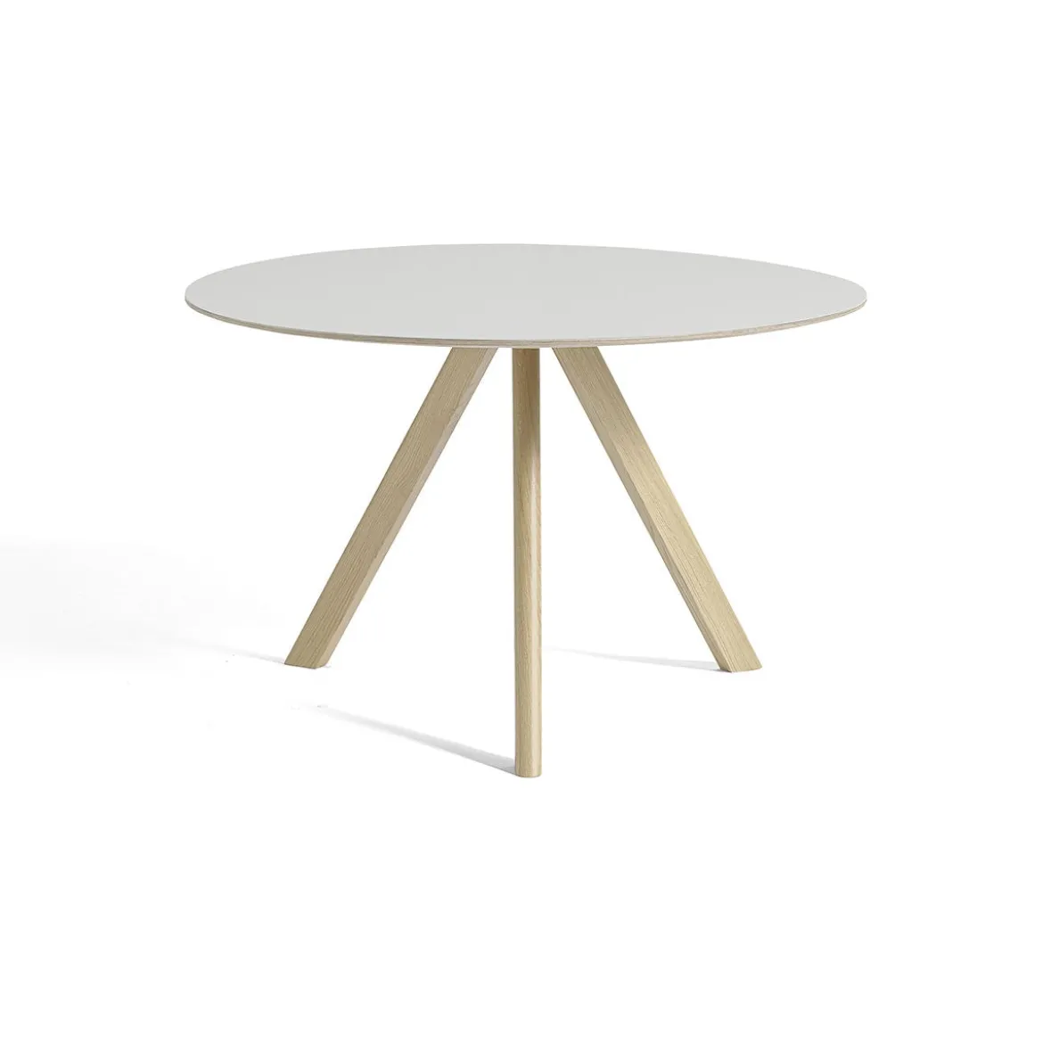 Table CPH20 Ronde Chêne huilé mat & Linoleum - Crème