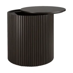 Table d'appoint ronde Roller Max en acajou - Marron
