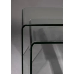 Table d'appoint Vetro Set de 2 - Transparent