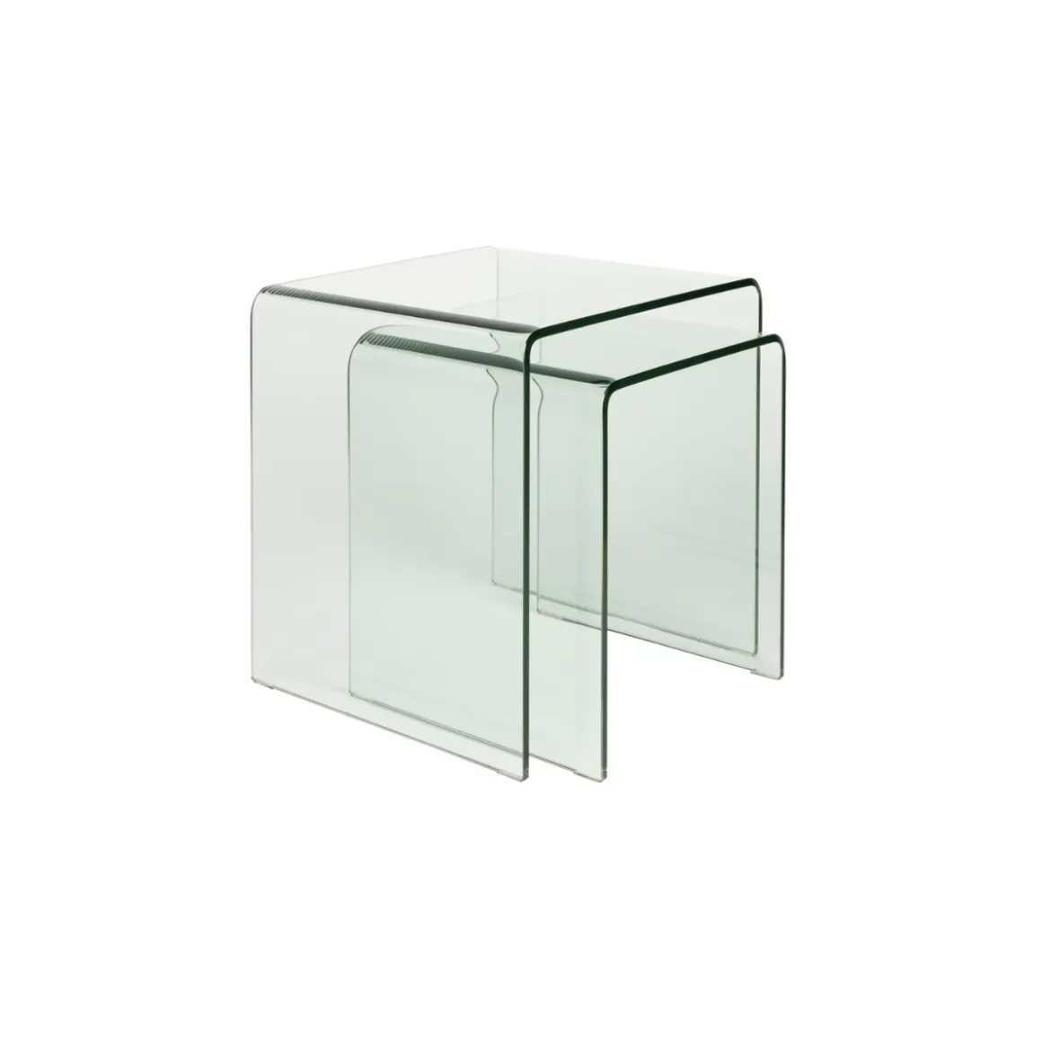 Table d'appoint Vetro Set de 2 - Transparent