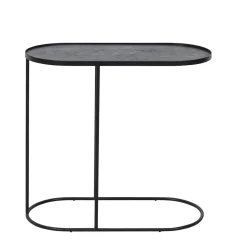 Table à plateau Oblong en métal et bois - L 69 cm