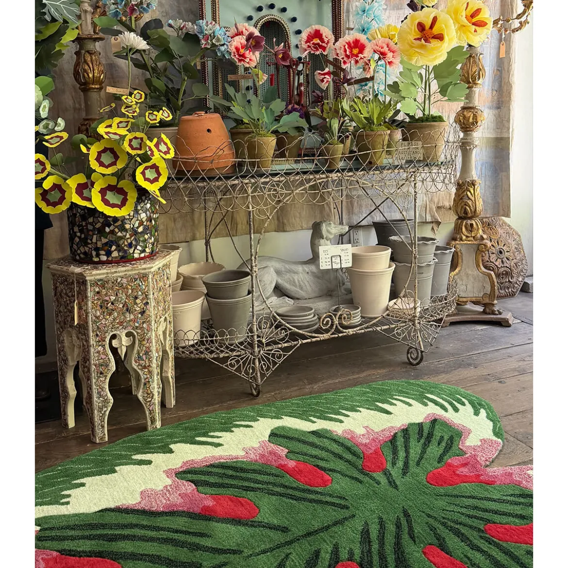 Tapis John Derian - Feuille Ceriman