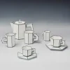 Tasse Cappuccino & Sous-coupe black carte blanche