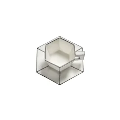 Tasse Cappuccino & Sous-coupe black carte blanche