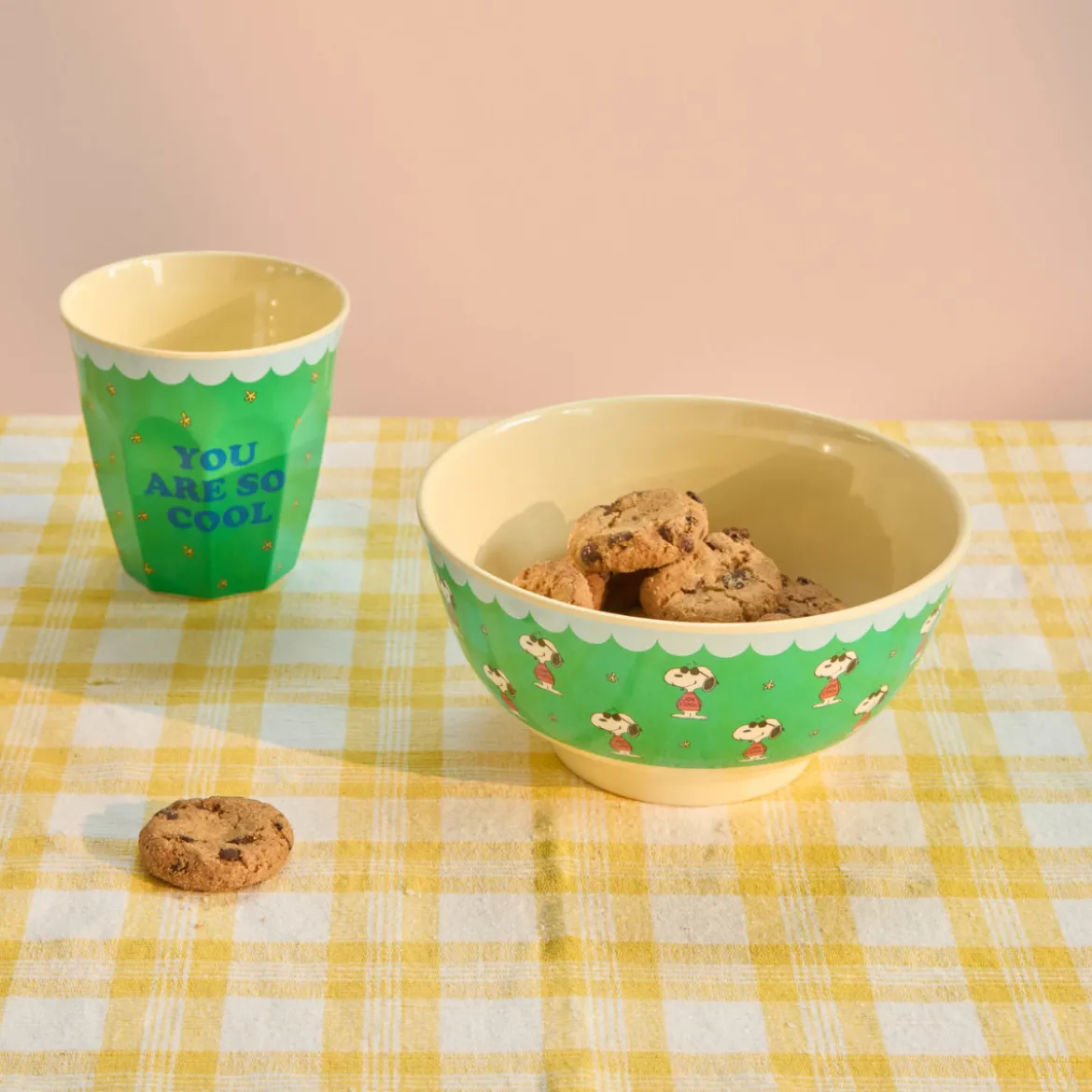 Tasse Snoopy en mélamine - Green M 250 ml