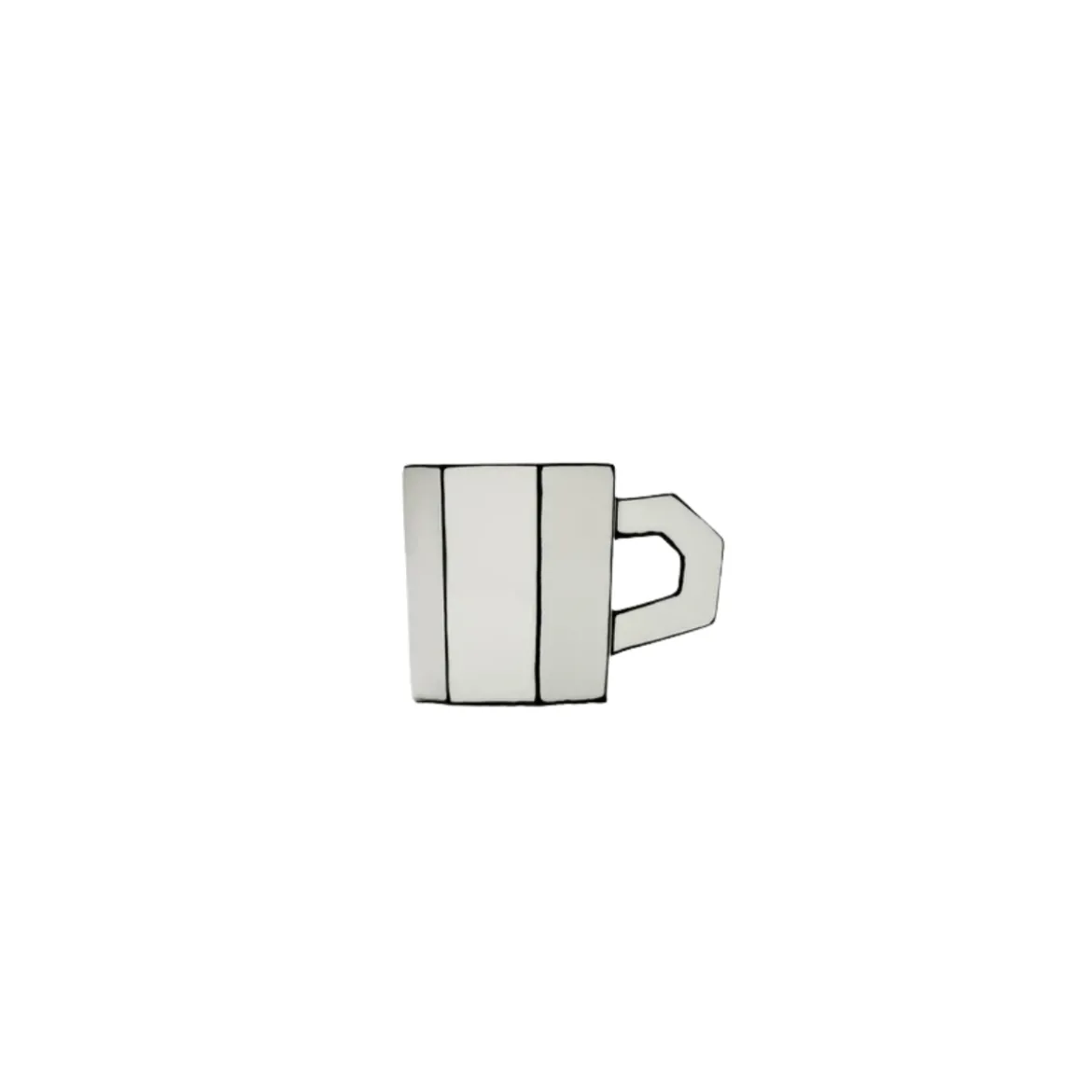 Tasse à thé carte blanche Black & White