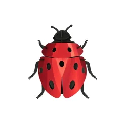 Trophée Origami Coccinelle Rouge Rubis Métallique