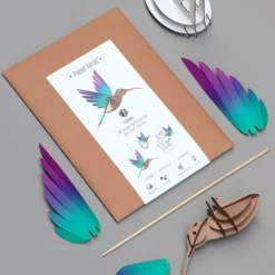 Trophée Origami Colibri Vert & Violet