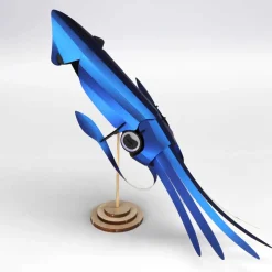 Trophée Origami Squid Cobalt Bleu Métallique