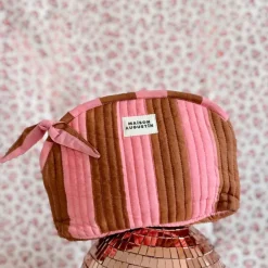 Trousse de maquillage rayée Malabar