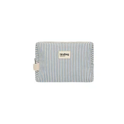 Trousse de toilette - Léon Rayures Fines Bleu