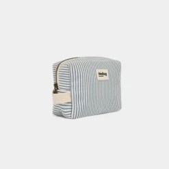 Trousse de toilette - Léon Rayures Fines Bleu