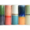 Vase Cylindre - Bleu & Blanc