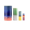 Vase Cylindre - Distortion Gris Vert & Rose pêche