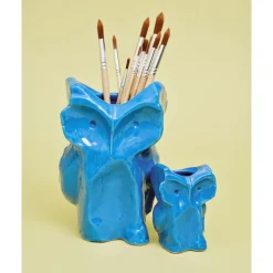 Vase Hibou After Midnight - Bleu