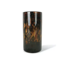 Vase Tube Léopard Brun - 12 cm